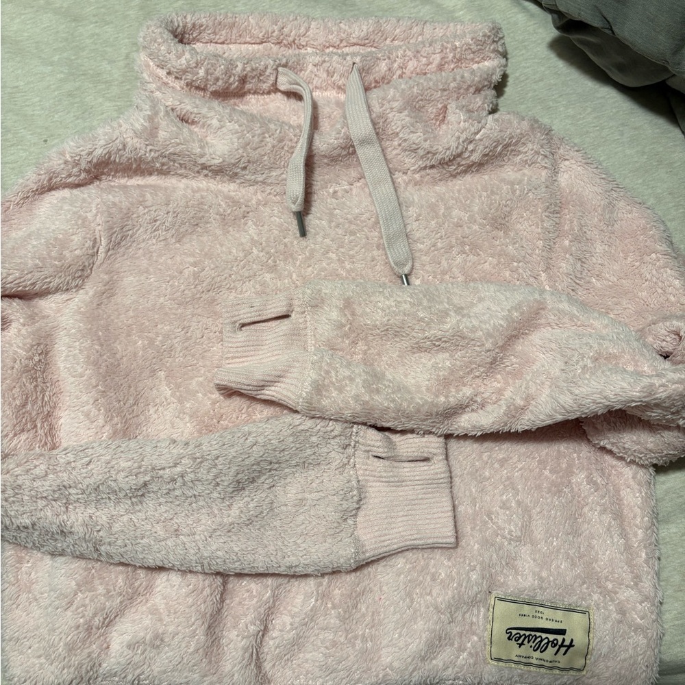 Hollister Women's Soft Pink Cowl Neck Sweater